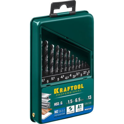 Набор сверл по металлу KRAFTOOL 29651-H13