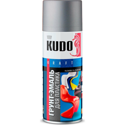 Грунт-эмаль для пластика KUDO серебристая (RAL 9006)