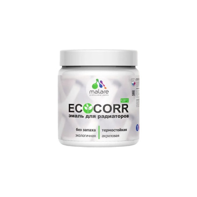 Эмаль для труб и радиаторов отопления MALARE EcoCorr, для батарей, водная акриловая без запаха матовая, агатовый серый