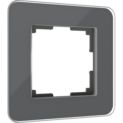 Рамка WERKEL W0012440 на 1 пост Elite графит стекло