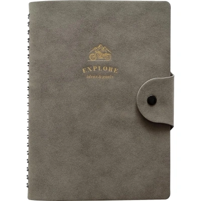 Бизнес-тетрадь Infolio 14x20см 96л клет спираль Исследовать,сер I1778/grey