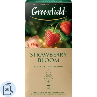 Чай Greenfield Strawberry bloom черный,25 пак/уп