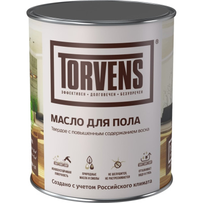 Масло для пола Torvens бесцветное, 1 л 00-00009995 твердое с повышенным содержанием воска