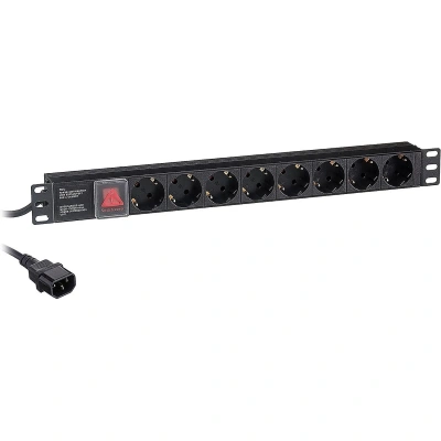Блок розеток ExeGate ServerPro PDU-19H806 Al-8S-C14-3CU-SW 280845