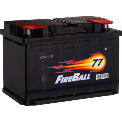 Аккумулятор FIRE BALL 6ст 77 NR, 670 А CCA