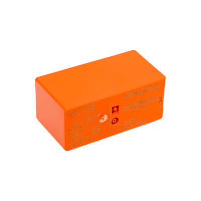 Реле силовое Schrack Technik PCB 2 перекл. конт, 8A, 12V DC, 5mm артикул Австрия