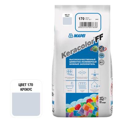 Затирка MAPEI KERACOLOR FF № 170, 2 кг, крокус