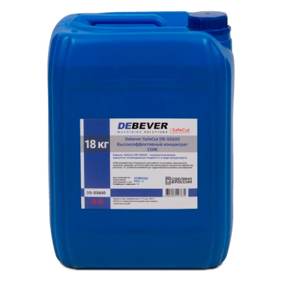 Концентрат СОЖ SafeCut 18 кг Debever DB-SS600 - полусинтетическая смазочно-охлаждающая жидкость в виде концентрата