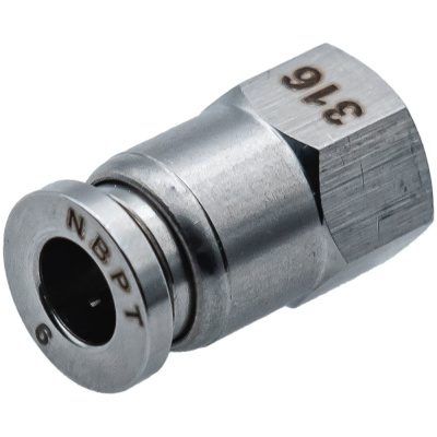 Фитинг NBPT прямой с внут. резьбой SSF 06-1/8 (01) (нерж. 316)
