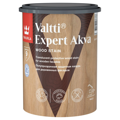 Высокоэффективная защитная лазурь Tikkurila VALTTI EXPERT AKVA 700009571