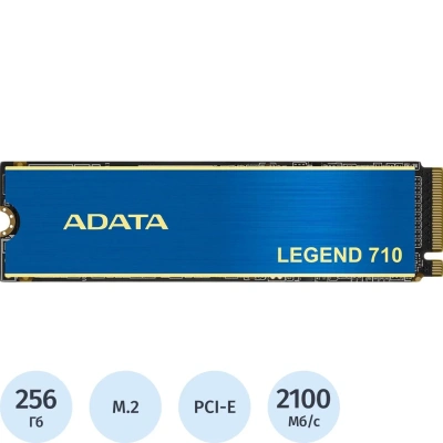 SSD накопитель ADATA SSD LEGEND 710, 256GB, M.2,PCIe 3.0x4(ALEG-710-256GCS)