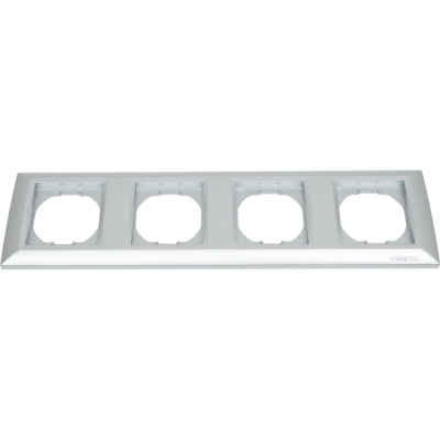 4-местная рамка Metronex Roma Silver FRM050603SRM