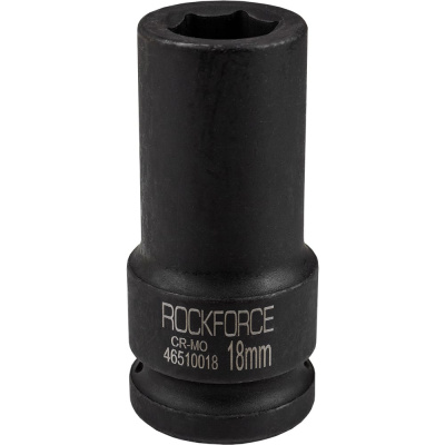 Головка ударная глубокая 6-гранная Rockforce 18 мм, 3/4DR