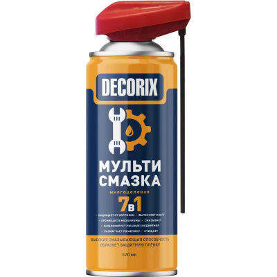 Мульти-смазка Decorix 7 в 1 многоцелевая со smart-распылителем, 520 мл 0420-01 DA