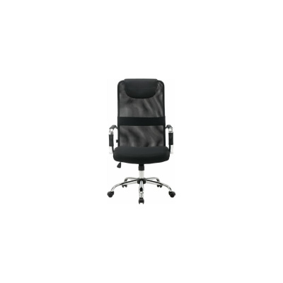 Кресло офисное BRABIX "Fit EX-514", с подголовником, хром, черное, 531949