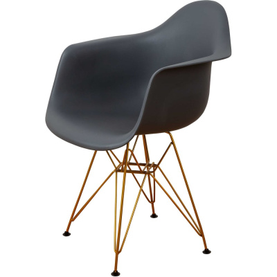 Стул-кресло из пластика DERSTUHL Gold Eames, темно-серый