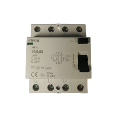 Устройство защитного отключения УЗО Mean Well Iskra NFI4-400,03 00237494