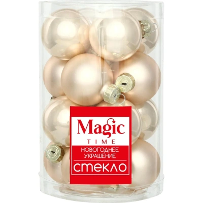 Набор шаров новогодний из стекла, из 20 штук 3x3x3см 95409