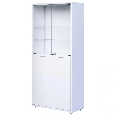 Шкаф MEG_медицинский 2секц.двухств. ШМ-02 МСК-647.02/06 ст/мет,700х320х1655