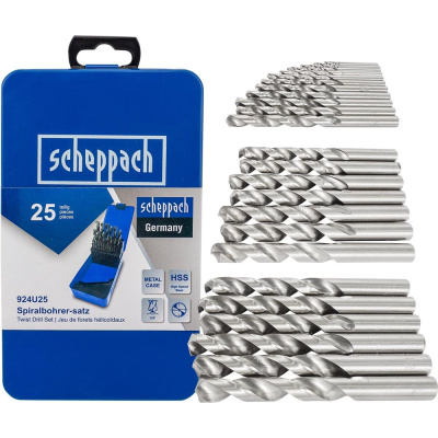 Набор сверл по металлу Scheppach 25 предметов