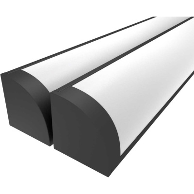 Комплект Ledcraft LC-LPU1616M20-3x2Black из 2 шт чёрный (3м профиль+3м рассеиватель+2 заглушки+4 крепежа)