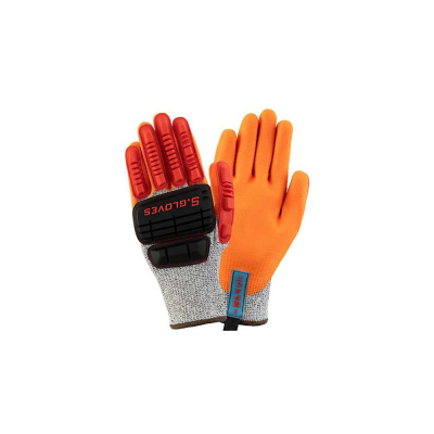 Перчатки защитные противоударные S. GLOVES VOLGA серия IMPACT с нитриловым покрытием, размер 11 31230-11