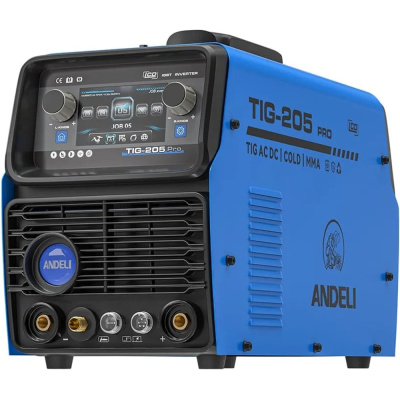 Сварочный аппарат ANDELI TIG-205 PRO ACDC типы сварки TIG(AC-DC)/Lift TIG/COLD/MMA