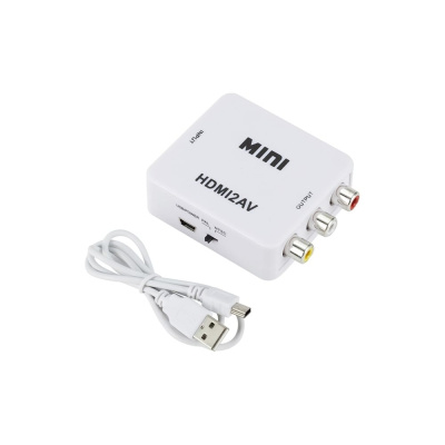 Конвертер PALMEXX HDMI - AV (RCA), белый PX/HDMI-AV