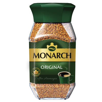 Кофе растворимый MONARCH "Original" 95 г, стеклянная банка, сублимированный, 8051325