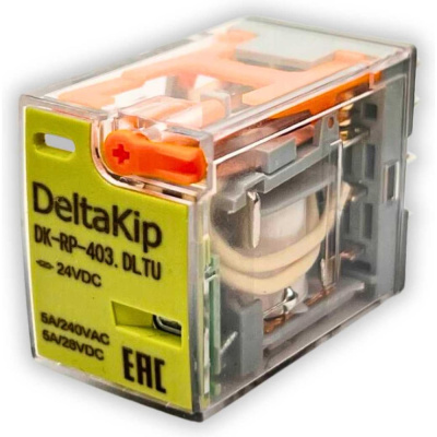 Промежуточное реле DELTAKIP DK-RP (403.DLTU, 4 конт., 24V DC)
