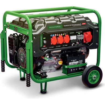 Генератор бензиновый с электрозапуском Rockforce 25л, 1670-5000Вт, 13л.с