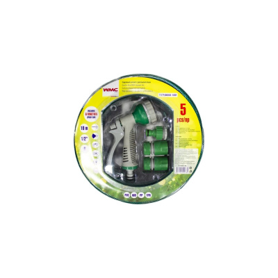 Садовый шланг с пистолетом-распылителем WMC TOOLS 1/2", 18 м, 8 режимов распыления