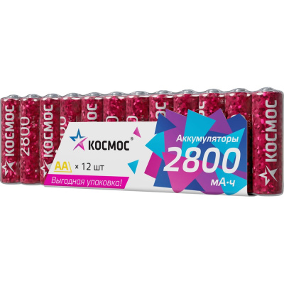 Аккумулятор КОСМОС R6 2800mAh Ni-Mh 12 в спайке