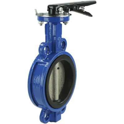 Дисковый поворотный затвор DN.ru GGG50-GGG40-EPDM Ду150 Ру16 с рукояткой