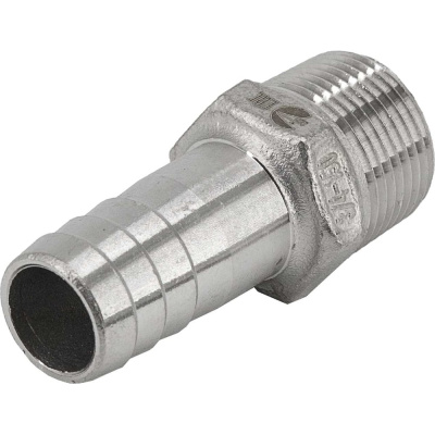 Штуцер елочка нержавеющий NEWKEY AISI304 DN20 x 20mm (3/4 x 20mm), (CF8), PN16, набор 2 шт