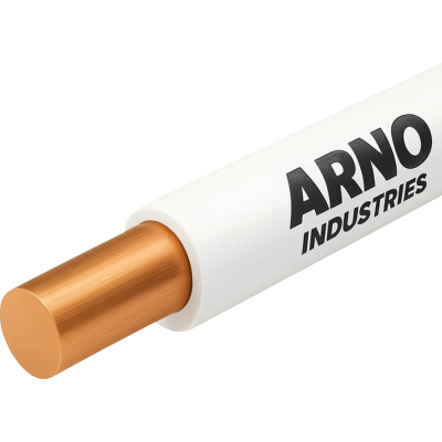 Провод силовой ARNO INDUSTRIES медный, 10м, ПуВнг(А)-LS 1х6 белый, однопроволочный, LS низкое дымо-газовыделение