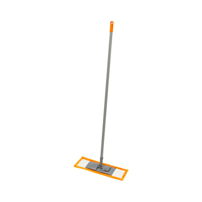 Швабра OfficeClean Professional, ручка 110см, пласт. флаун. 40см, насадка МОП микрофибра (карманы)