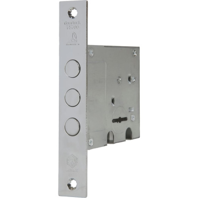 Корпус сувальдного замка Doorlock DL8257K/Z/52мм, 5 ключей, хромированная фронтальная планка 26х155мм