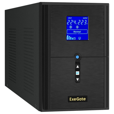 ИБП ExeGate инвертор, синус, для котла SineTower SN-2000.LCD.AVR.3SH.1C13.RJ.USB 2000VA 1600W, чистая синусоида