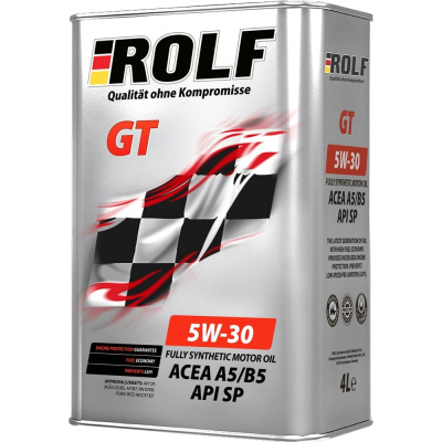 Моторное масло Rolf gt sae 5w-30, api sp, acea a5/b5, синтетическое, 4 л