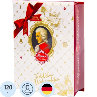Конфеты Reber Mozart горький и молочный шоколад с марципаном, 120г