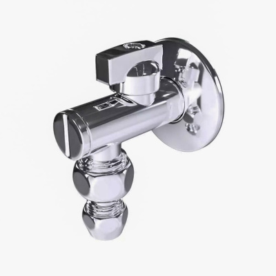Кран угловой шаровый соединительный ViEiR 1/2 х 1/2 хром для сантехники и водоснабжения