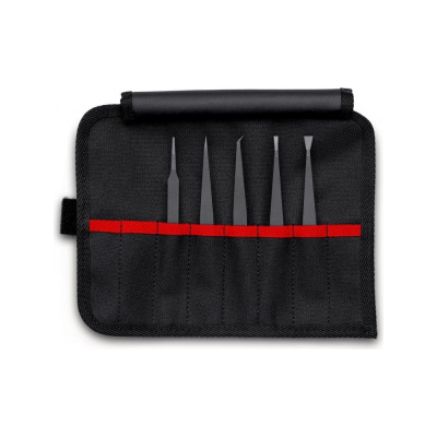 Набор пинцетов Knipex углепластиковых ESD, 5 пр.