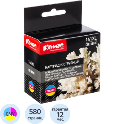 Картридж струйный Комус 141XL CB338HE цв. пов.емк. для HP DjD4263
