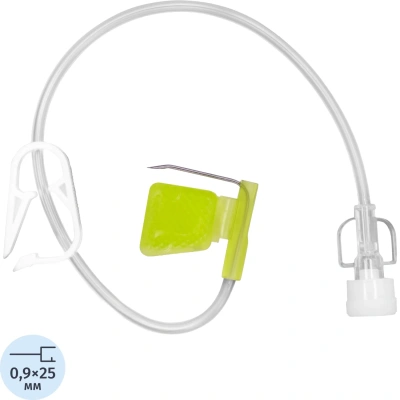 Игла Губера с крыл. и удл., HN 2025 20G (0,9х25 мм) KDL 10шт/уп