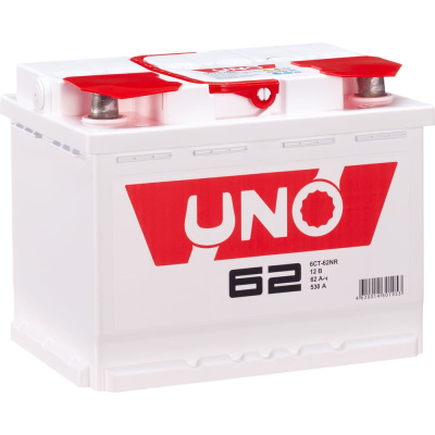 Аккумулятор UNO 6ст 62 NR, 530 А CCA