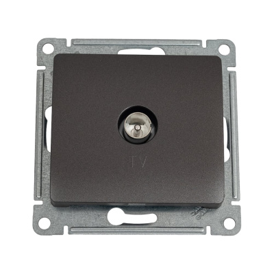TV розетка Systeme Electric Glossa Графит, механизм SE