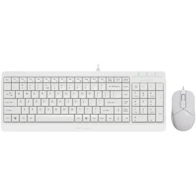 Набор клавиатура+мышь A4Tech Fstyler F1512 клав:белый мышь:белый USB