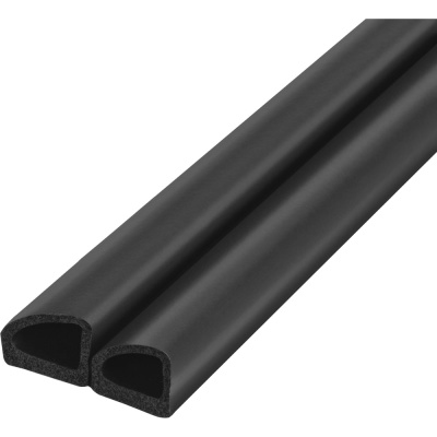 Уплотнитель без клеевой основы FUARO WADH/D-14,5x13,5mm 031, BLACK черный 100 m