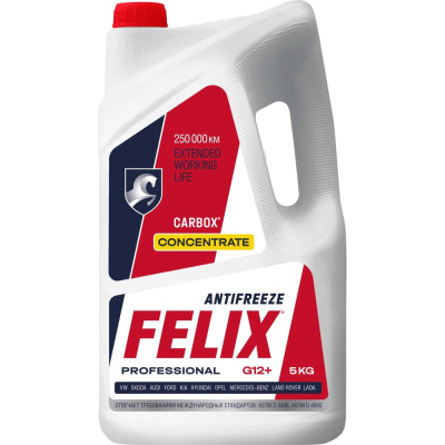 FELIX Антифриз CARBOX G-12 /5кг/ красный концентрат